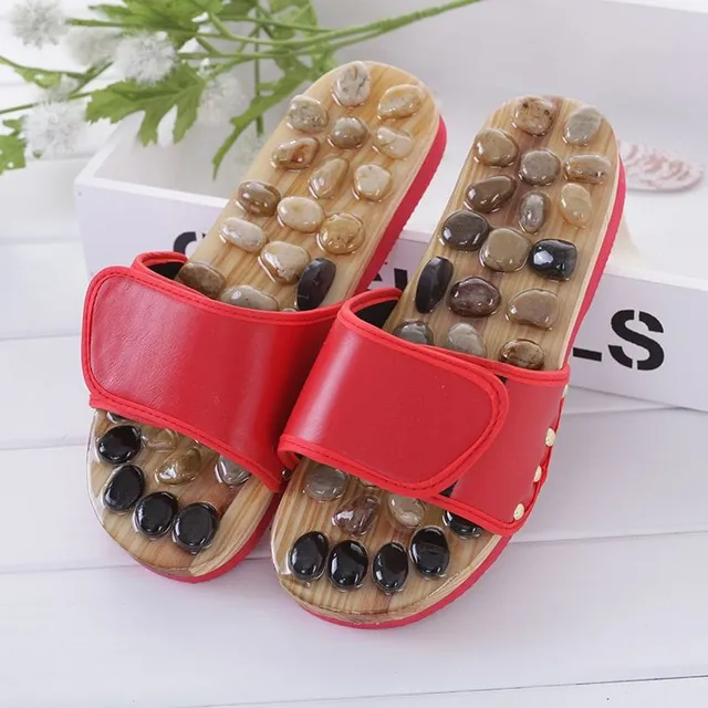 Massage unisex slippers with stones