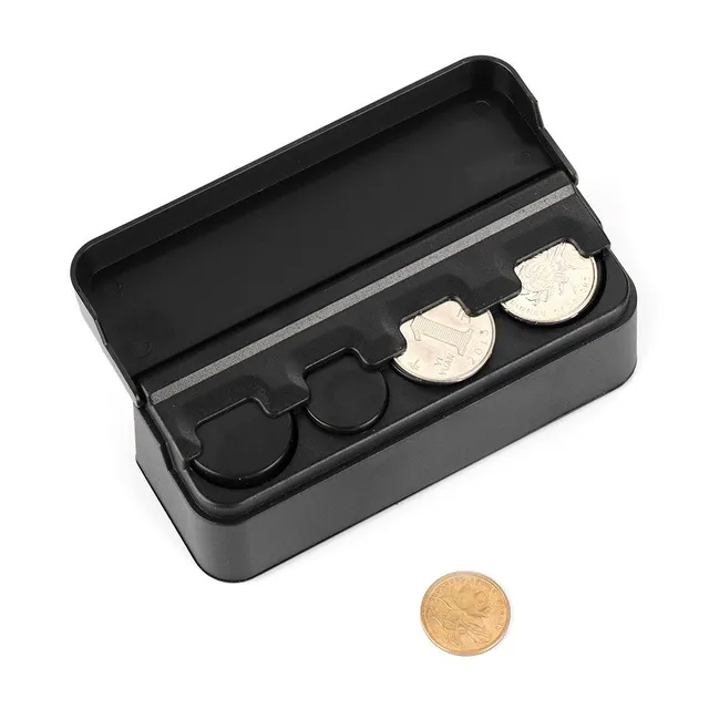 Practical coin holder for car - black