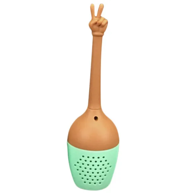 Silicone tea strainer with Kavilo hand