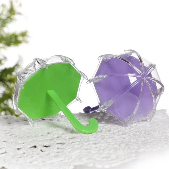 Plastic candy box in the shape of an umbrella 12 pcs