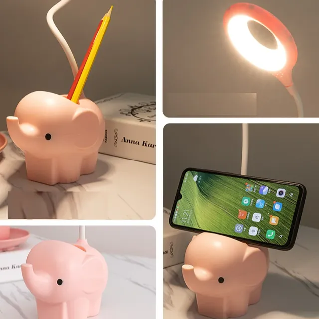 Multipurpose cute baby table lamp in the shape of a elephant