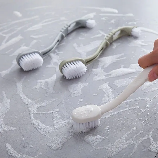 Double-sided cleaning brush