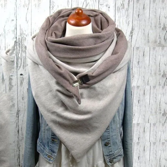 Women's warm elegant triangle wrap scarf