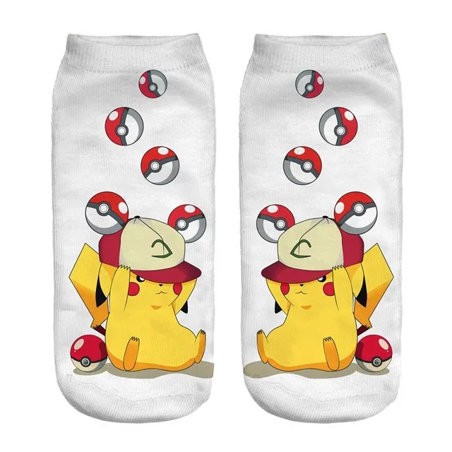 Șosete stilizate pentru copii cu motivul Pokémon