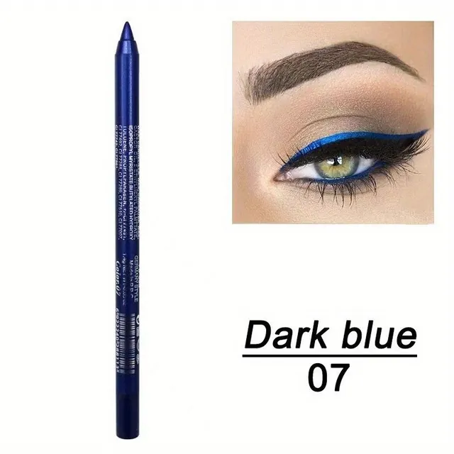 Waterproof pencil for coloured liners, shadows and lips - smudge-free