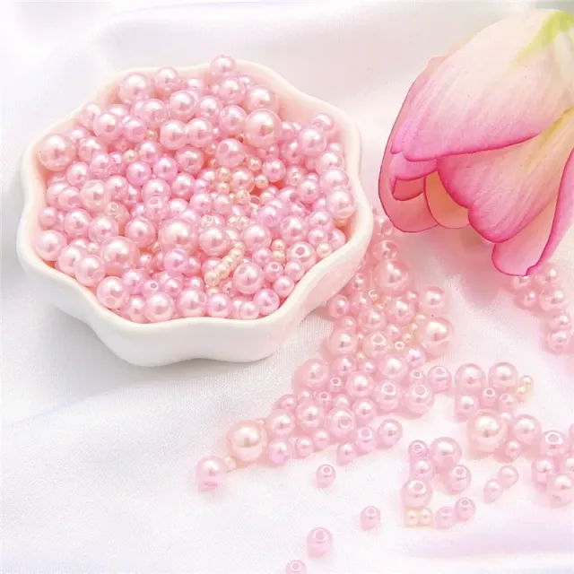 150pcs/Packaging Mix Sizes 3/4/5/6/8mm Beads With Hole Colorful Pearls Round acrylic Imitation Pearl DIY For Jewelry &amp; Handmade Work