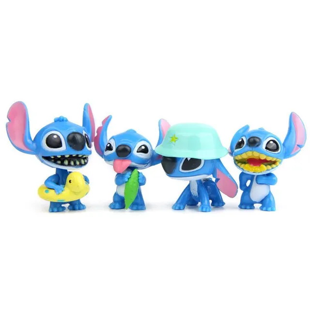 Kids creative set of figures popular animated characters Stitch - 10 pcs