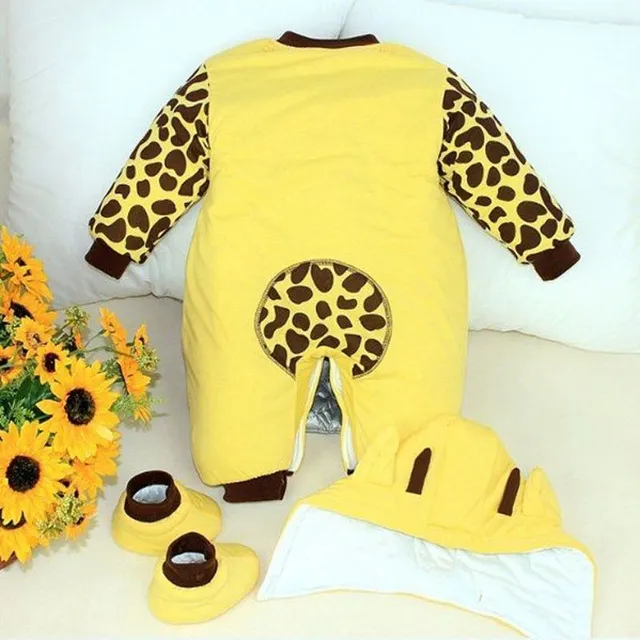 Baby winter jumpsuit with print