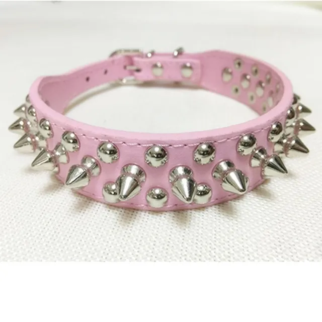 Luxuriöses Hundehalsband mit Spikes Saul