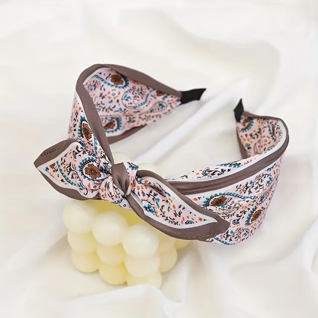 Wide cloth headbands with bow - fashionable and elegant supplement