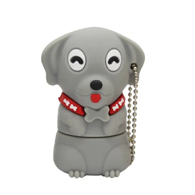 Mini USB flash drive dog grey 8GB Georgianna