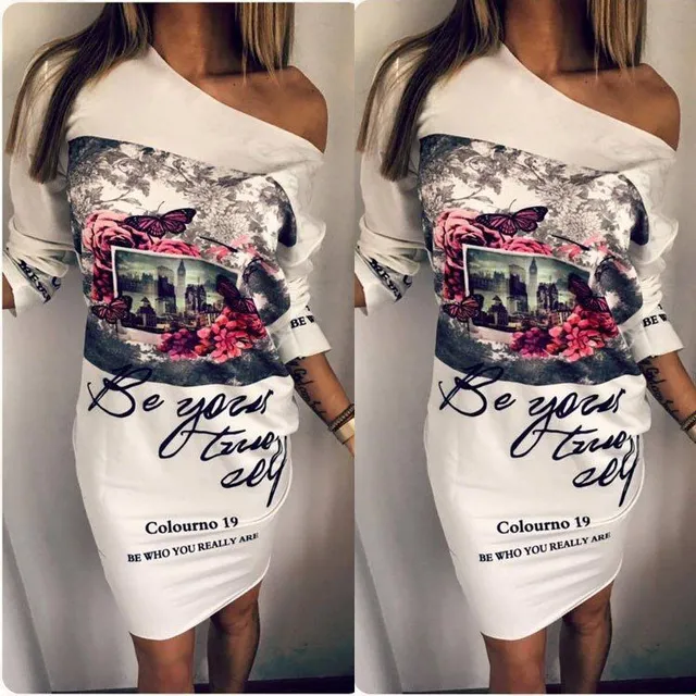 Beautiful women's looser dress with floral printing