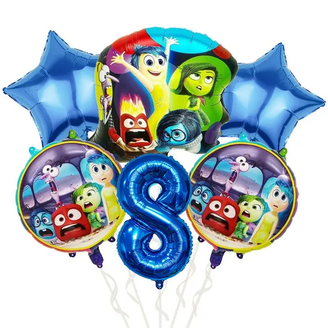 Décorations de fête d'anniversaire pour enfants et vaisselle jetable sur le thème du film d'animation préféré Vice-Versa 2 - Inside Out 2