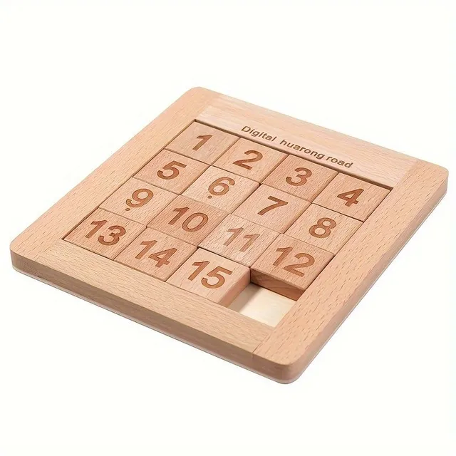 Wooden puzzle way Huarong for the development of child thinking and logic