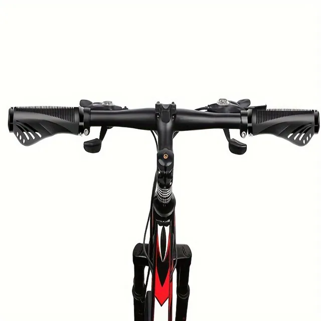 Universal MTB handlebar grips with double lock, anti-slip rubber, suitable for all types of bicycles