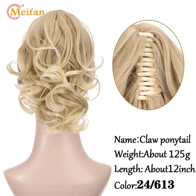 Rövid Wavy Claw Conytail Clip A haj kiterjesztései Fekete Barna Pony Tail Clip In Hair Tail Natural Fake Hair Extensions