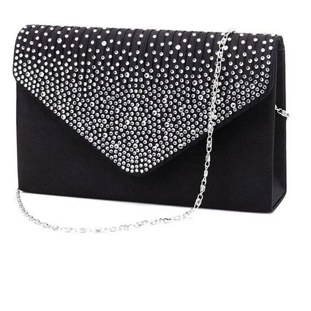 Clutch bag with crystals