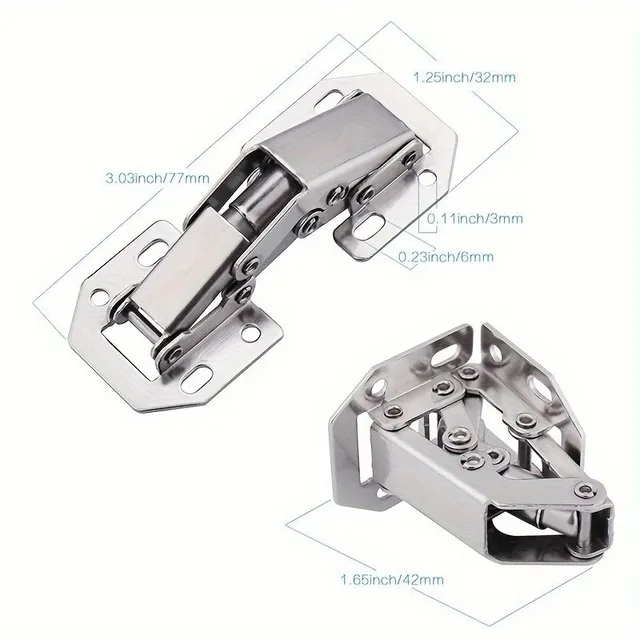 10 pcs hidden hinges for cabinets, top mounting, hidden hinges for kitchen cabinets without frame with screws