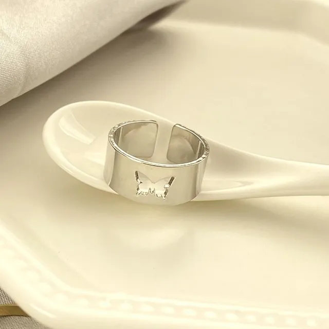 Párové prsteny s jednoduchým designem - 2 ks