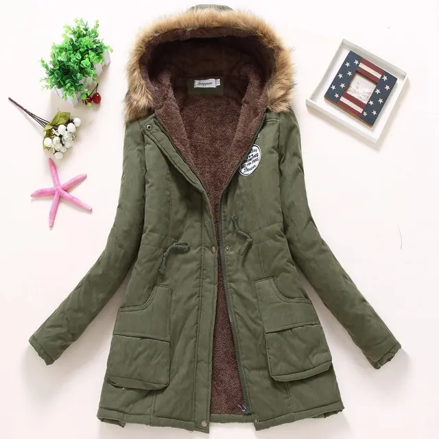 Women's winter jacket with fur SARA