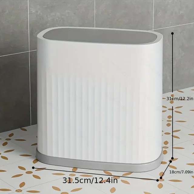 Modern Nordic-style garbage basket with lid - simple and creative compression - to the bathroom, living room, bedroom - easy cleaning and comfortable use