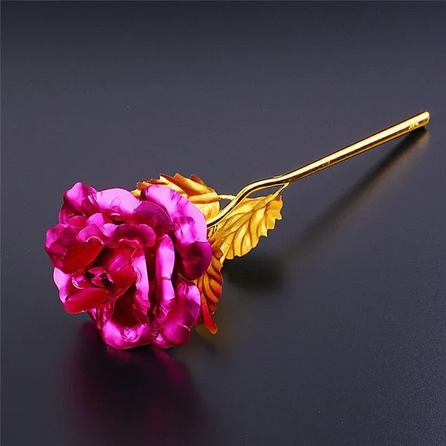 Artificial colored roses with gold color