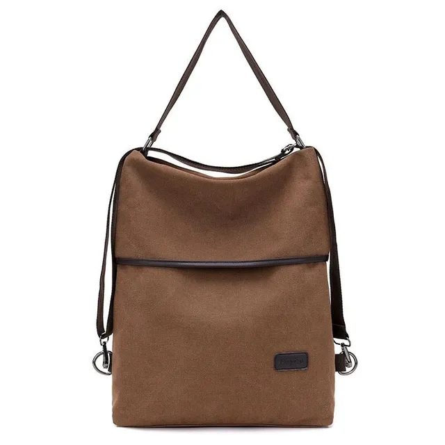 Women's 2in1 backpack and bag Brown 33cm x 12cm x 41cm