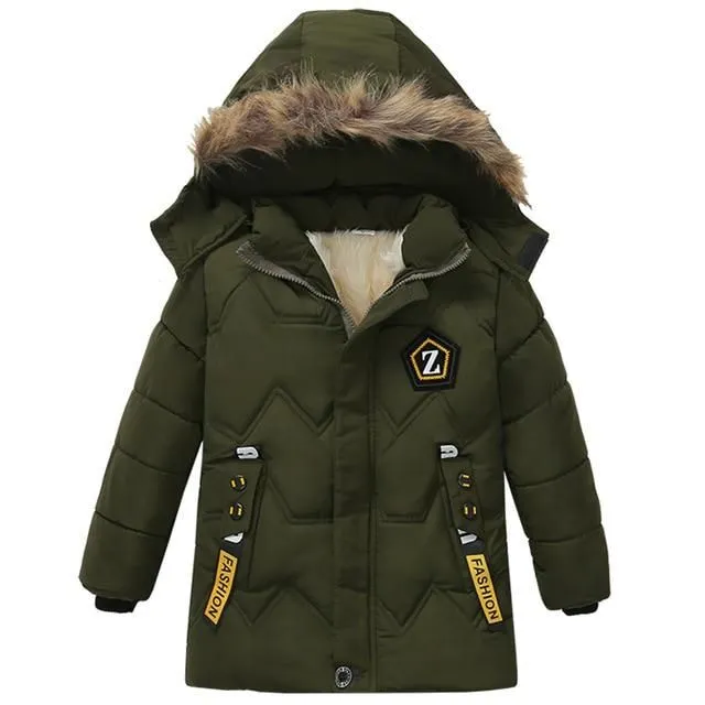 Children's long winter jacket