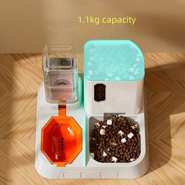 Automatic cat feeder 2v1 with bowl - Self-service dish for food for cats and dogs