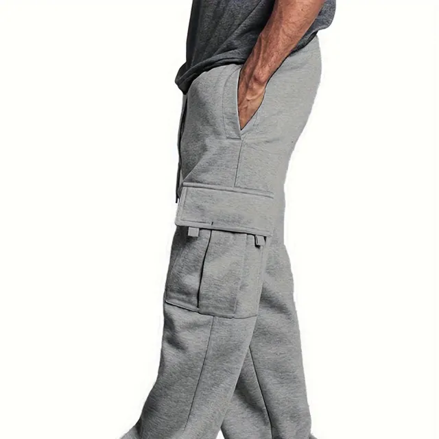 Men's Winter Fleece Trackers - Colorful, Free, Downloading Waist, Freight Pockets (Universal)