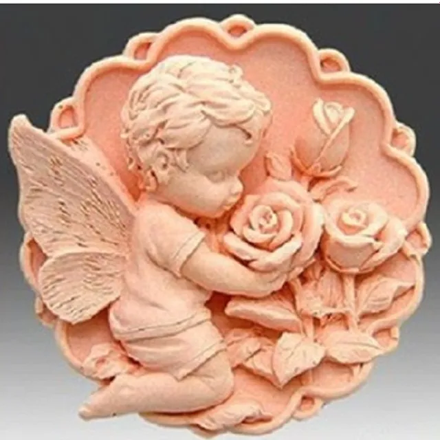 Silicone form angel and rose