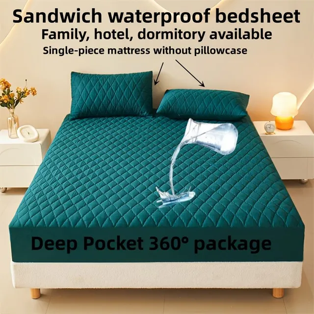 Waterproof mattress protector 1 pcs, stain resistant and moisture resistant, Suitable sheet