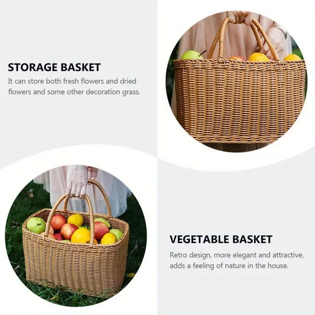 Handwoven wicker basket - Decorative and practical basket for your home