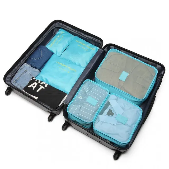 Set of organizers for packing on the road