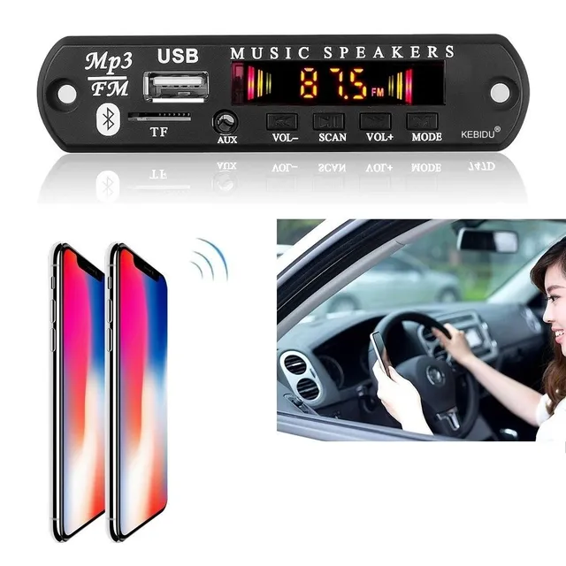 Decodor auto wireless Bluetooth USB AUX MP3 WMA