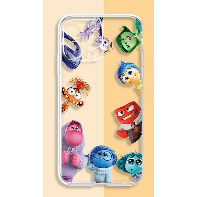 Husă transparentă pentru telefoane iPhone cu personaje din desenele animate V în cap 2 - Inside Out 2