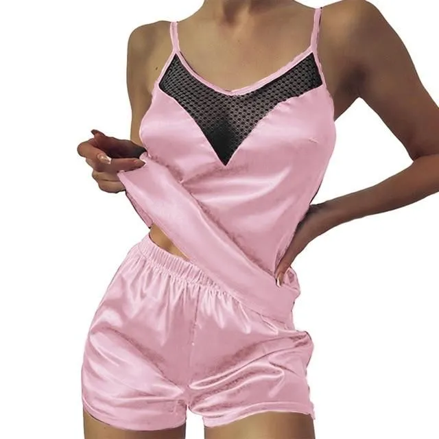 Ladies sexy satin pyjamas