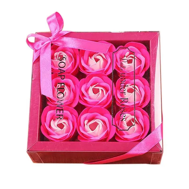 Gift pack of soaps in the shape of flowers