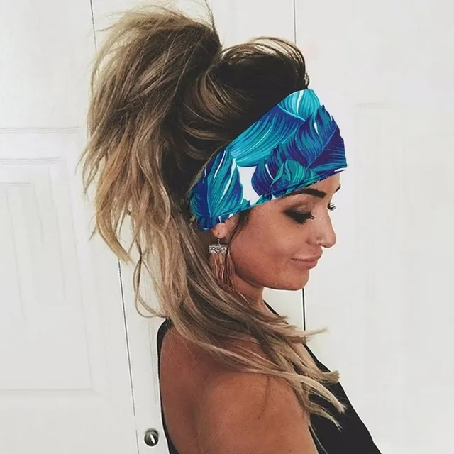Women's wide fabric multicoloured headband 14