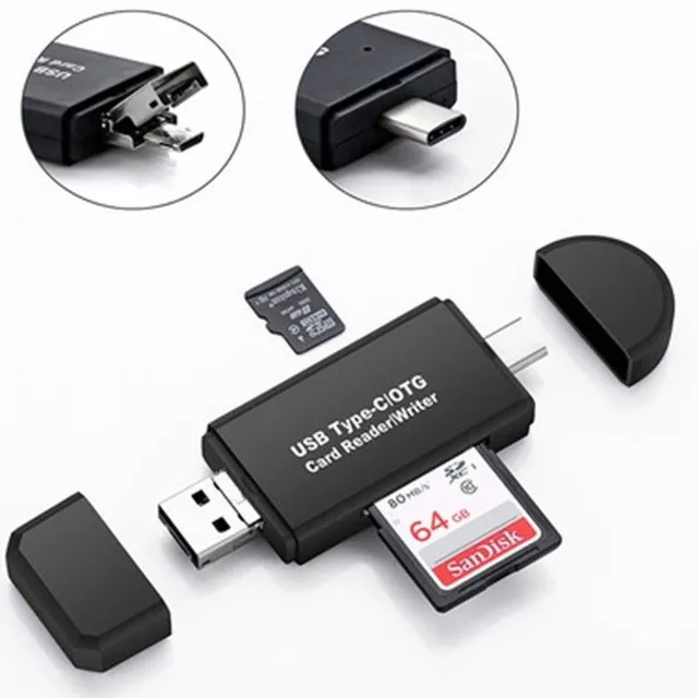 Memory card reader 3 in 1