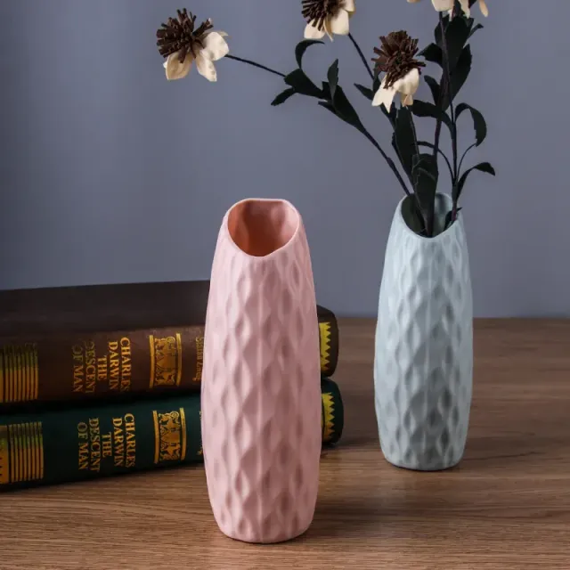 Modern vase in various shapes made of durable unbreakable material - more variants