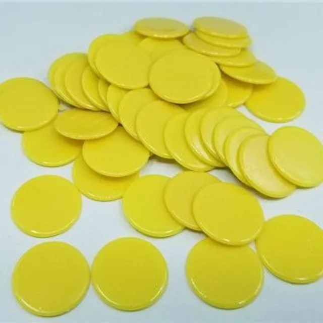 Replacement coloured tokens for board games 100 pieces - more colours Paula