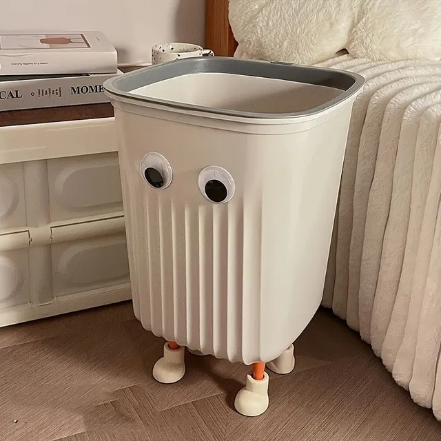 Handy trash basket with feet - cute and practical supplement to every interior