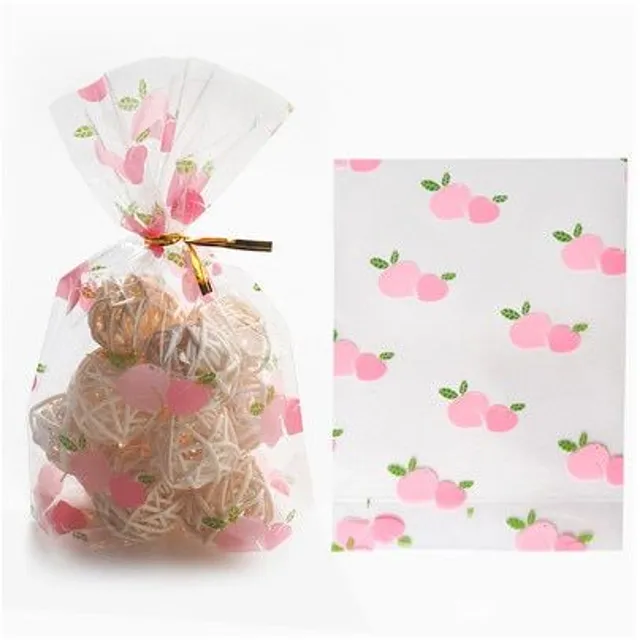 Creative open plastic gift bags 50 pieces