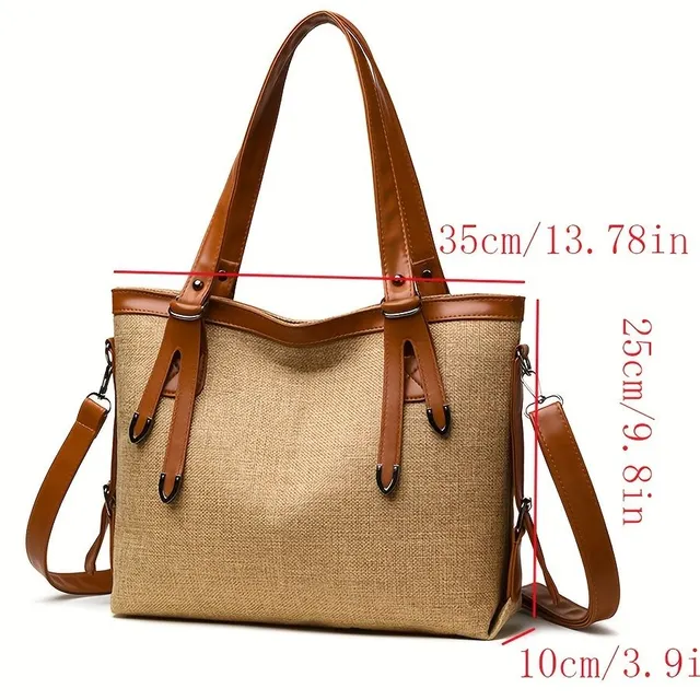 Trendy dámske tote taška s veľkou kapacitou, pohodlné a štýlové tašky pre každodenné nosenie