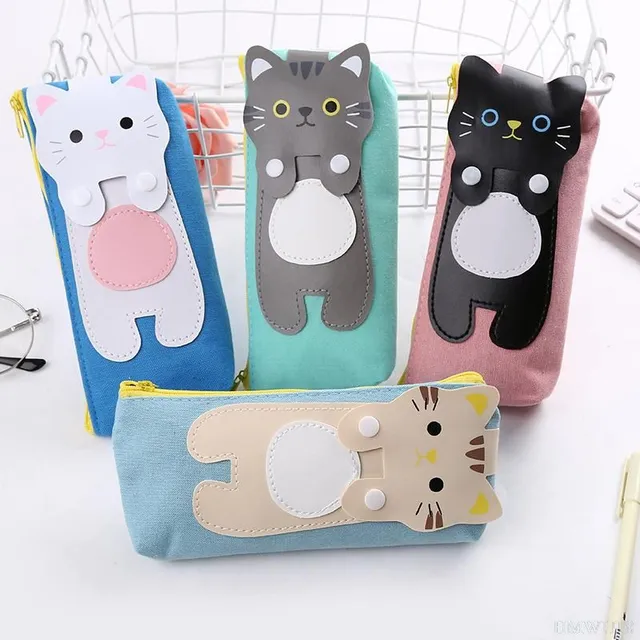 School cute writing case - Kawaii pussy