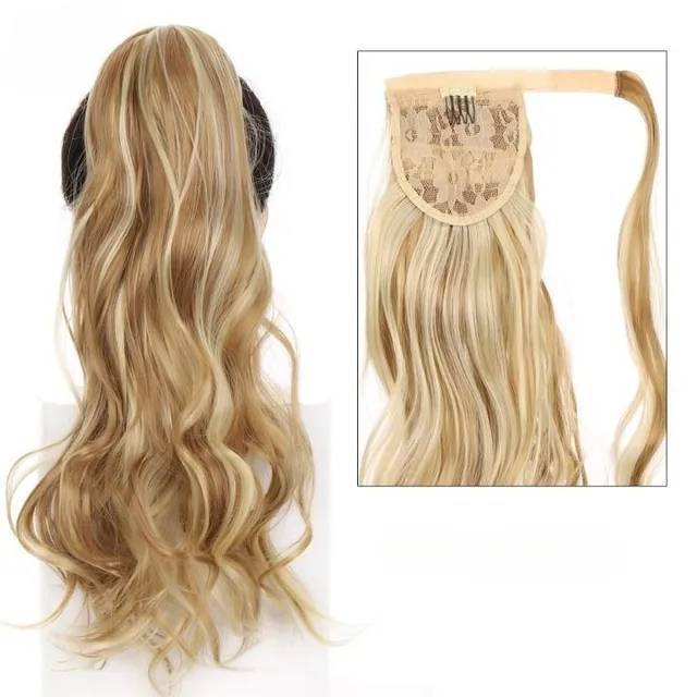 Women's long synthetic hair extensions for thickening hair
