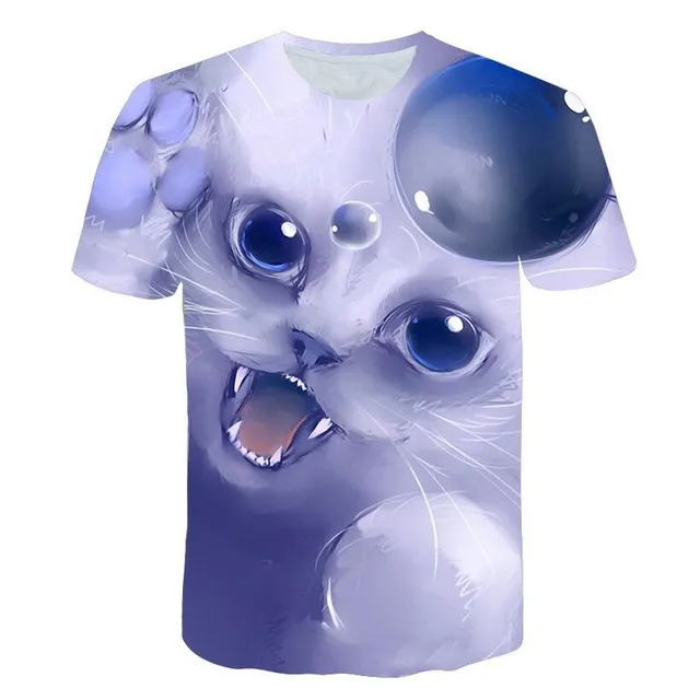 Children's T-shirt with cat B1503