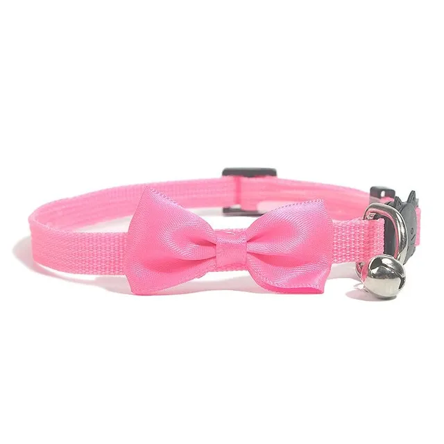 Cute collar with bow and bell for cats