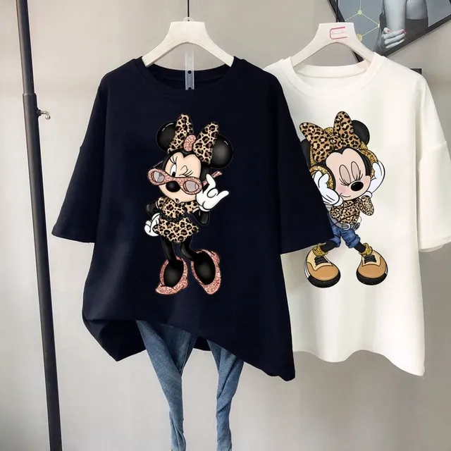 Women's short sleeve t-shirt with cute Minnie print